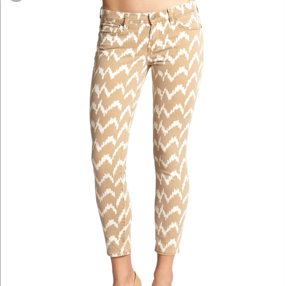 Chevron Cropped Skinny 7 for all Mankind EUC
